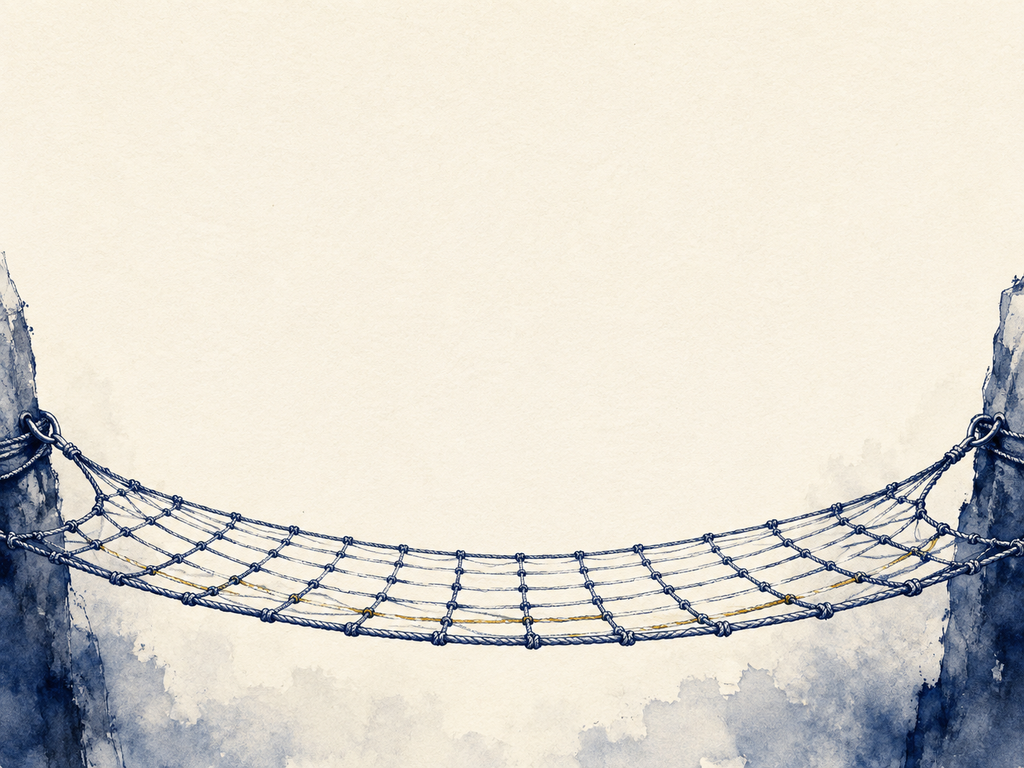 Rope safety net illustration representing strategies to risk manage a concentrated stock position